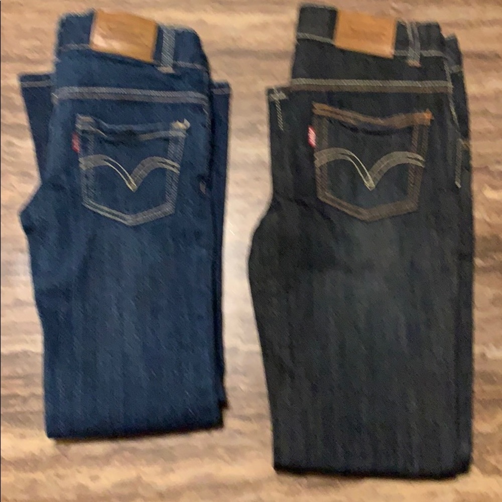 LEVIS STRETCH 517 Flair SZ 8 & SZ 10 regular 2 pc